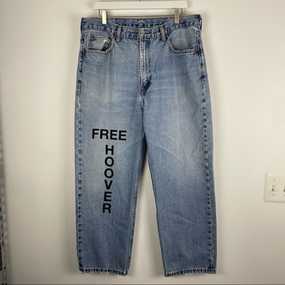 FREE HOOVER VINTAGE REPURPOSED LEVI’S JEANS - Picture 1 of 7